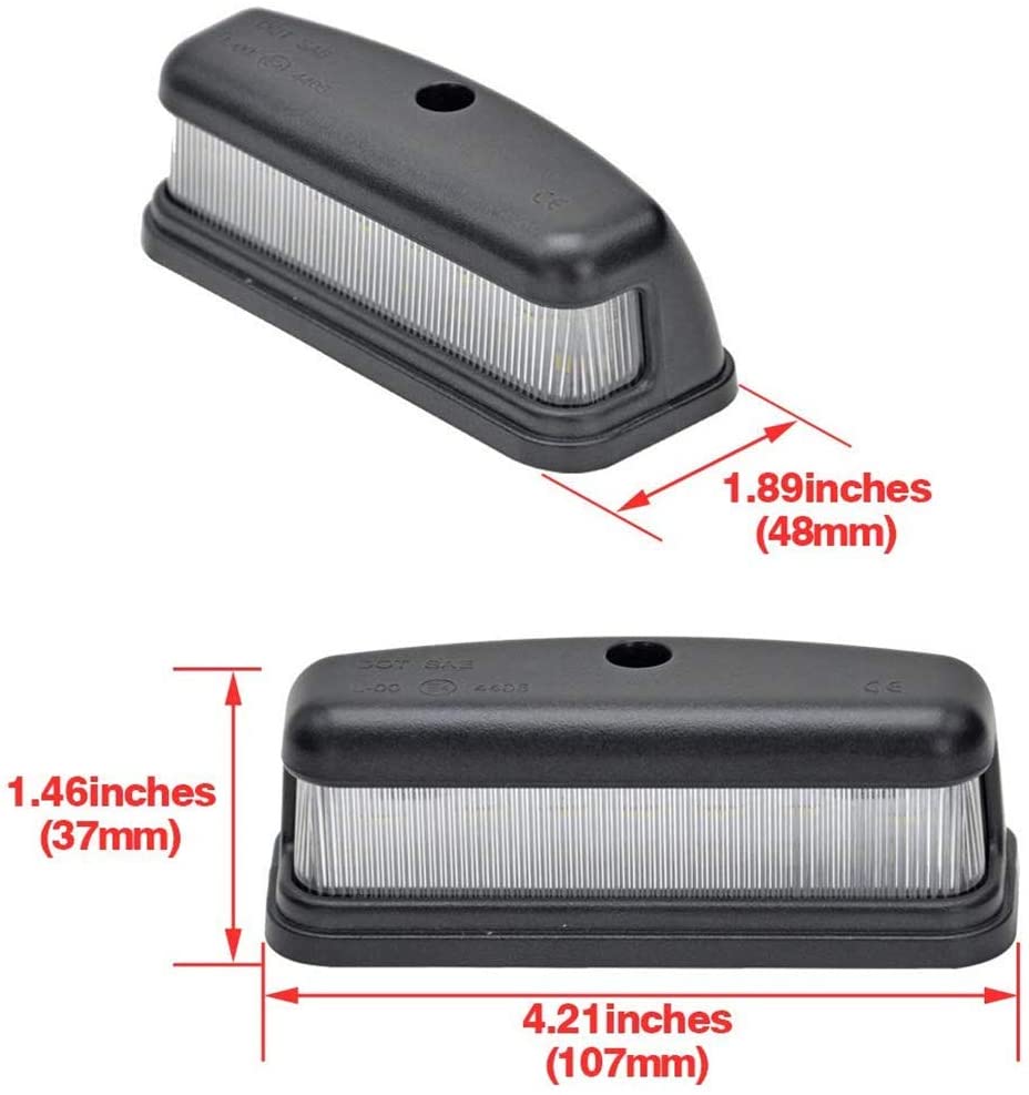 White Car License Plate LED Light 3W LED  LED Tail Light Replacement Bulbs for Land Rover Defender 90 110 1990-2016 S