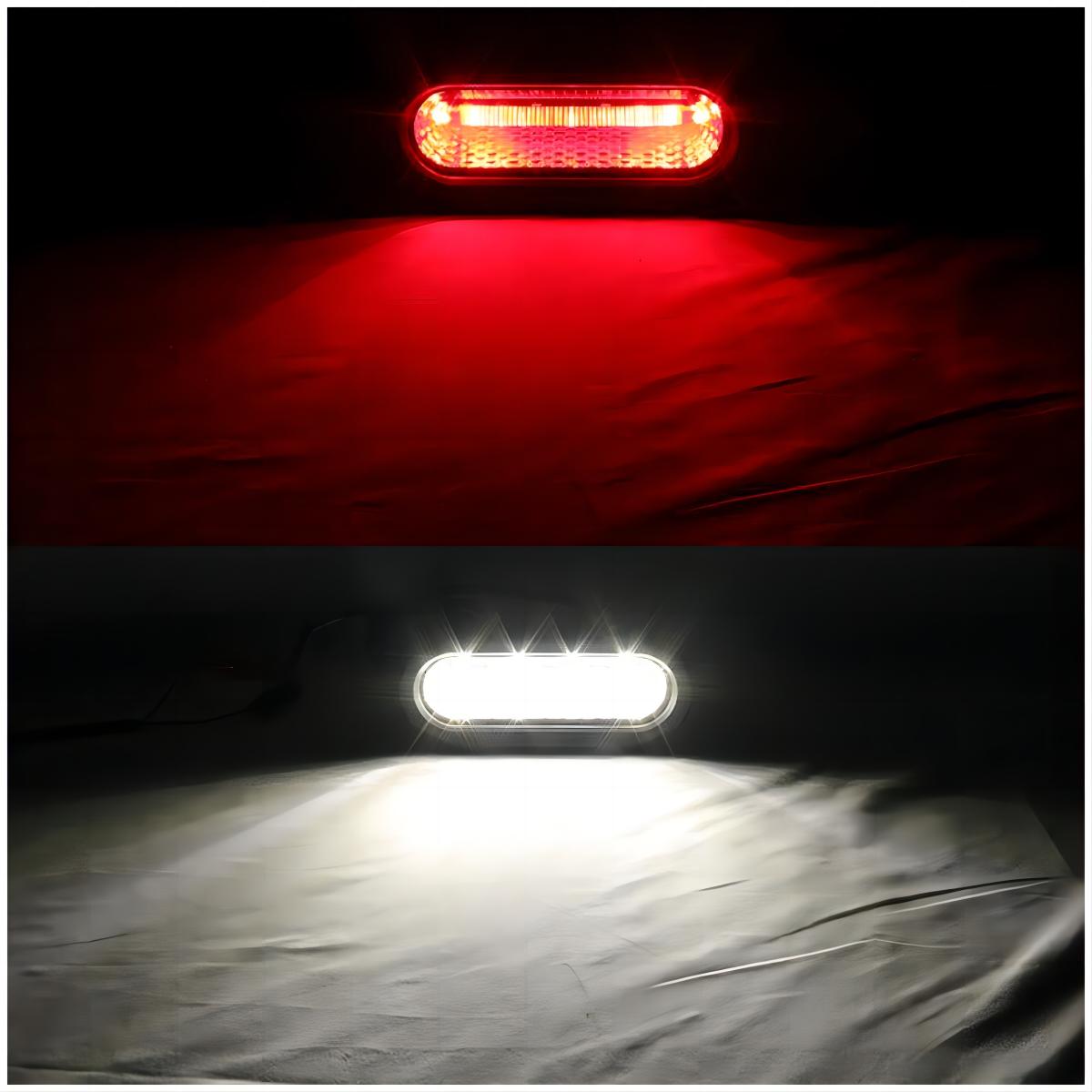 Led Work Light Fog Lamp 6 inch 20W Red Brake Reversing Light Spotlight offroad Vehicle LED Driving Lighting
