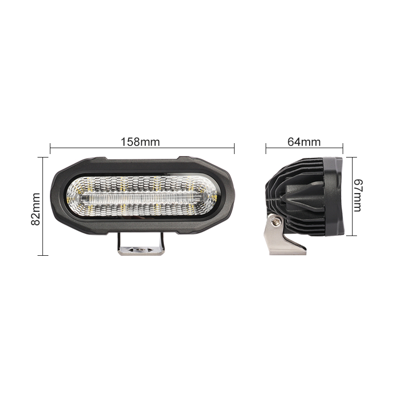 Led Work Light Fog Lamp 6 inch 20W Red Brake Reversing Light Spotlight offroad Vehicle LED Driving Lighting
