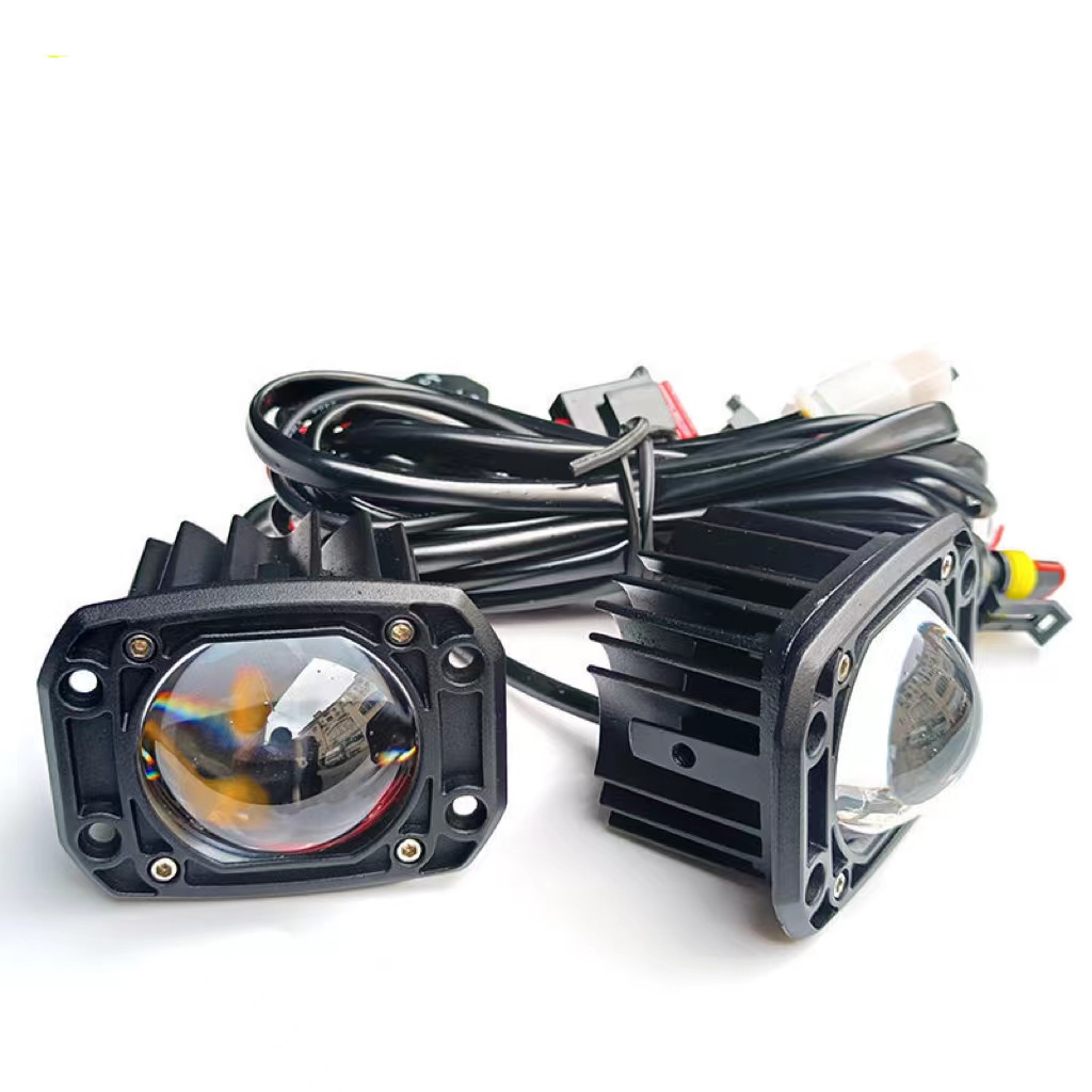 3inch Dual Color Amber White LED Headlight Work Lamp Fog Light Waterproof Car Light LED For Car Truck ATV UTV