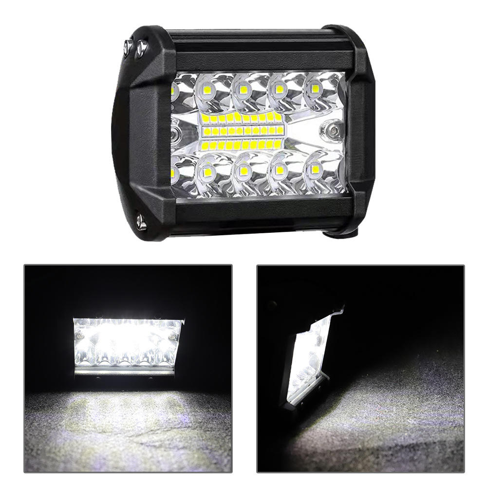 60w 3030 spot lamp work light bar for Driving Fog Off-road SUV Car Truck motorcycle 4x4  4inch triple row Working light