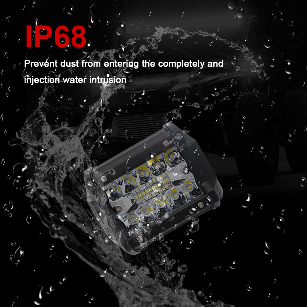 60w 3030 spot lamp work light bar for Driving Fog Off-road SUV Car Truck motorcycle 4x4  4inch triple row Working light