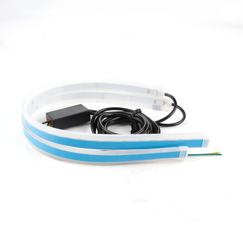 RGB Remote Control 45CM 60CM Car DRL Running Flexible Led Strip Bar Fog Lamp Turn Signal Light Bar for Auto Lighting Sys