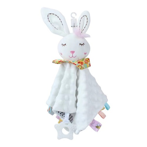 Cute baby stuffed animal blankets infant fluffy blanket baby snuggle toy  baby lovey security blanket gifts for newborn 