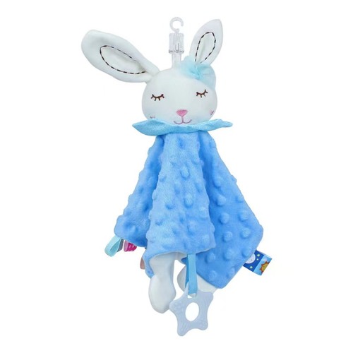 Cute baby stuffed animal blankets infant fluffy blanket baby snuggle toy  baby lovey security blanket gifts for newborn 