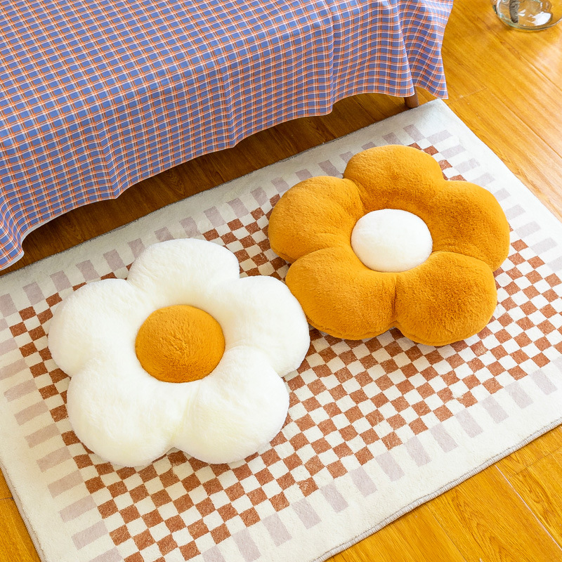 Eco-friendly Flower Round Polyester Cotton Dining Room Seat Cushion (1 Piece)