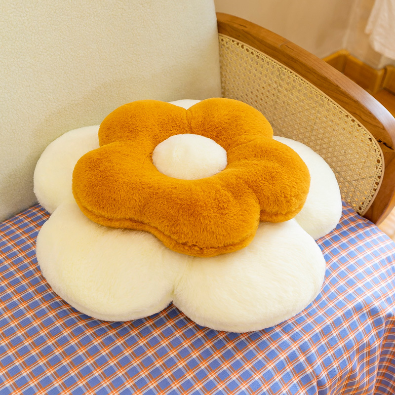 Eco-friendly Flower Round Polyester Cotton Dining Room Seat Cushion (1 Piece)
