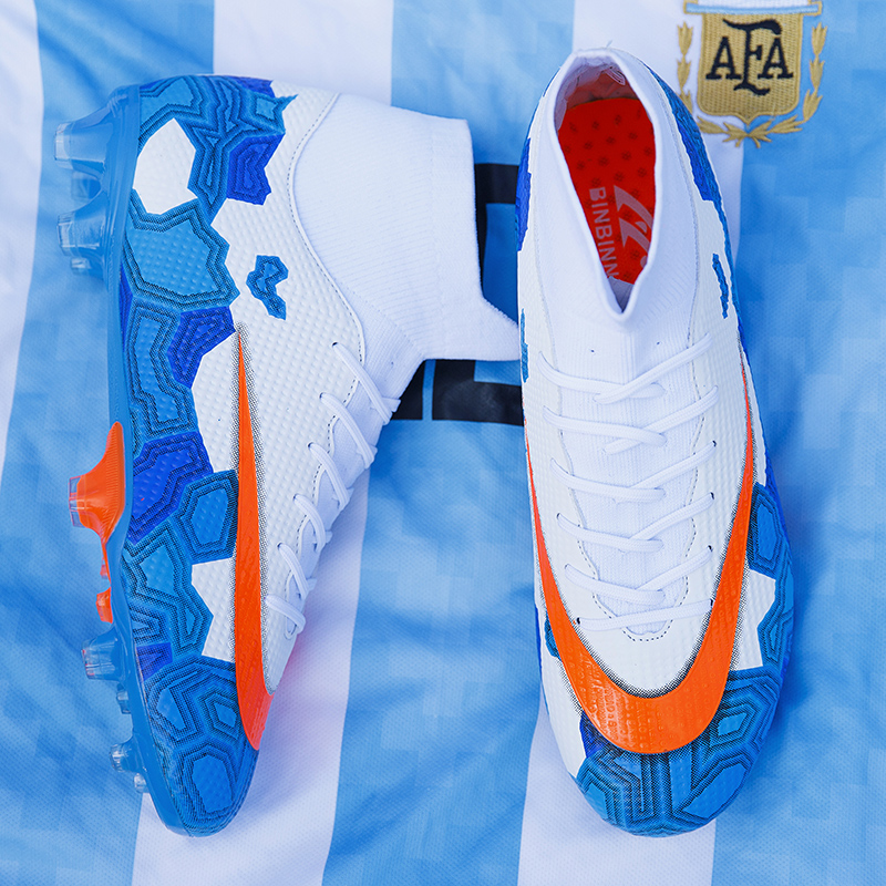  Superfly Football Boots Men Sports Cleats Soccer Shoes AG Kids Trainers Sneakers High Top Sock Athletic foot ball Sh
