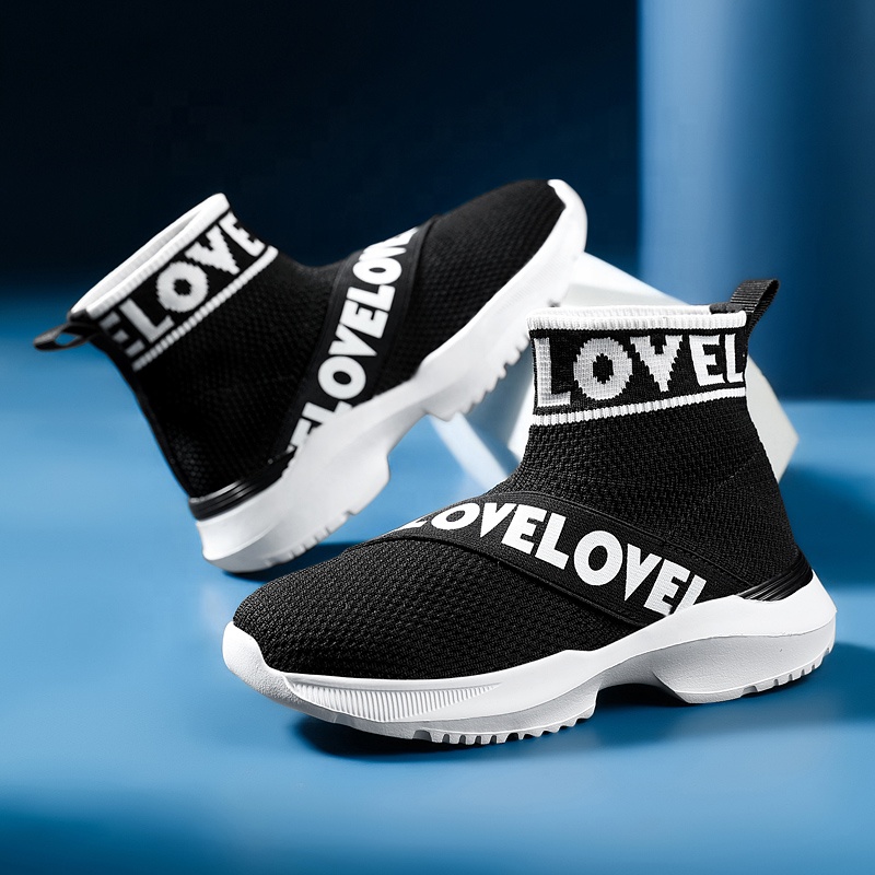 Jinbeile Sock Shoe Kids Athletic Running Shoes Casual  Stretch Anti-Slip Tennis Sneakers Kids Children Shoes Girls