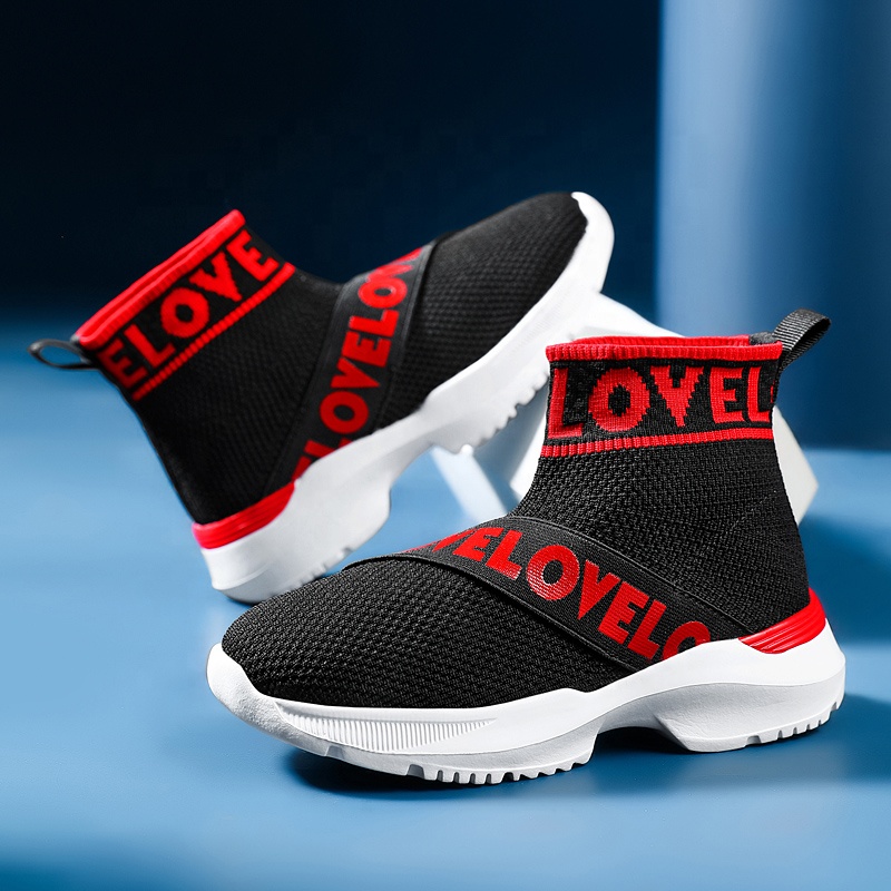 Jinbeile Sock Shoe Kids Athletic Running Shoes Casual  Stretch Anti-Slip Tennis Sneakers Kids Children Shoes Girls