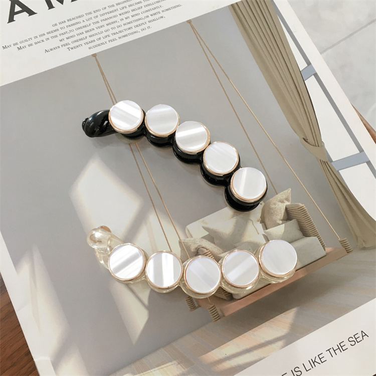 banana clip fresh color girl plate hair claw beads hairpins women girls hair claws