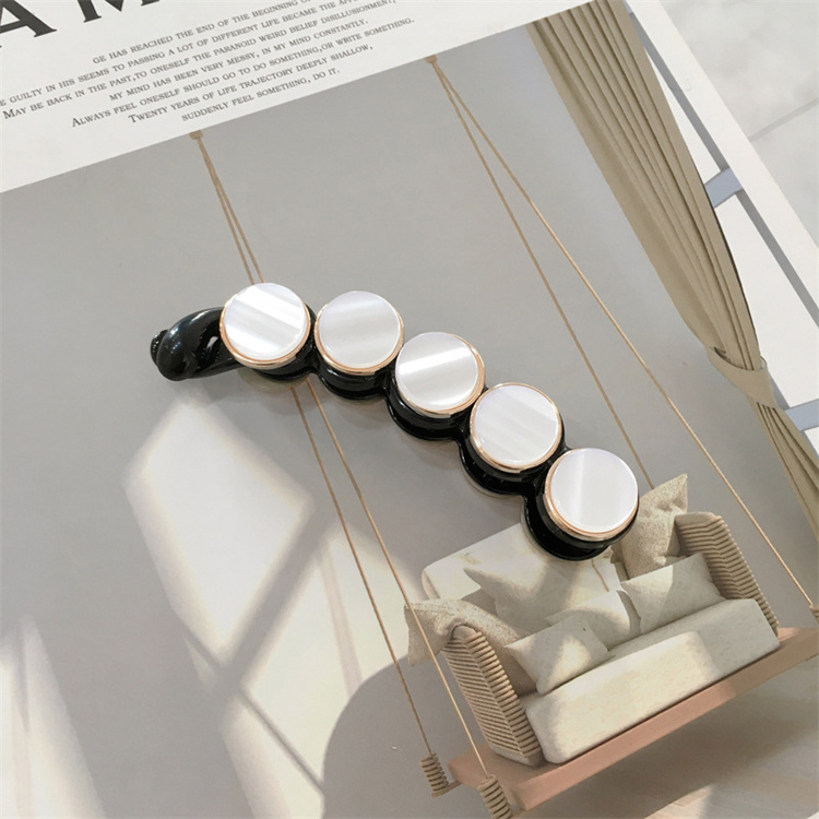 banana clip fresh color girl plate hair claw beads hairpins women girls hair claws