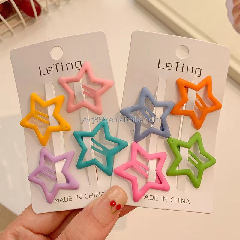 Children's star hair clip girl's bangs card broken baby small BB clip girl headdress five-pointed star
