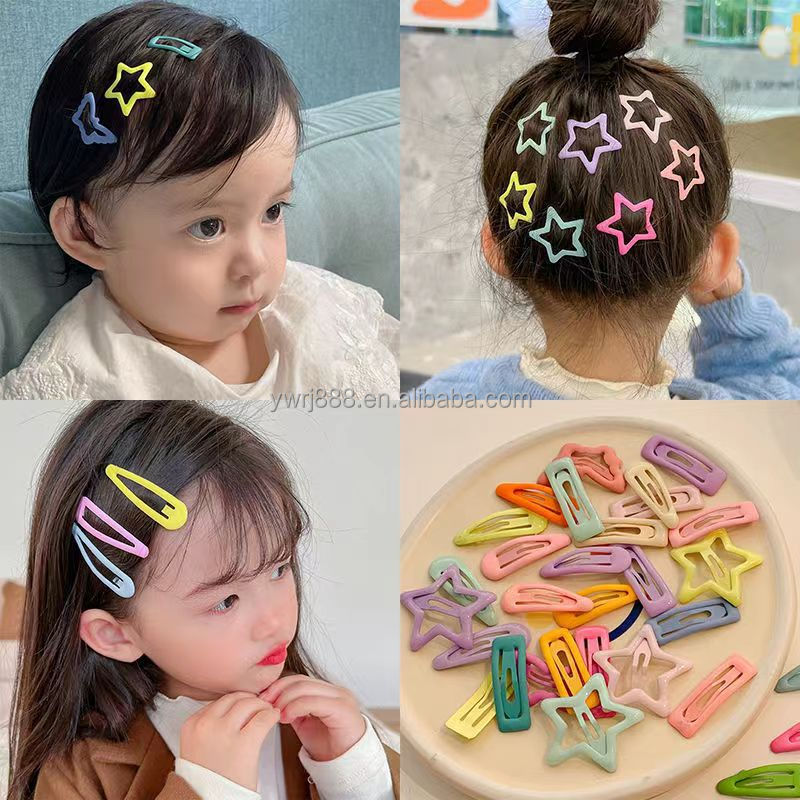 Children's star hair clip girl's bangs card broken baby small BB clip girl headdress five-pointed star