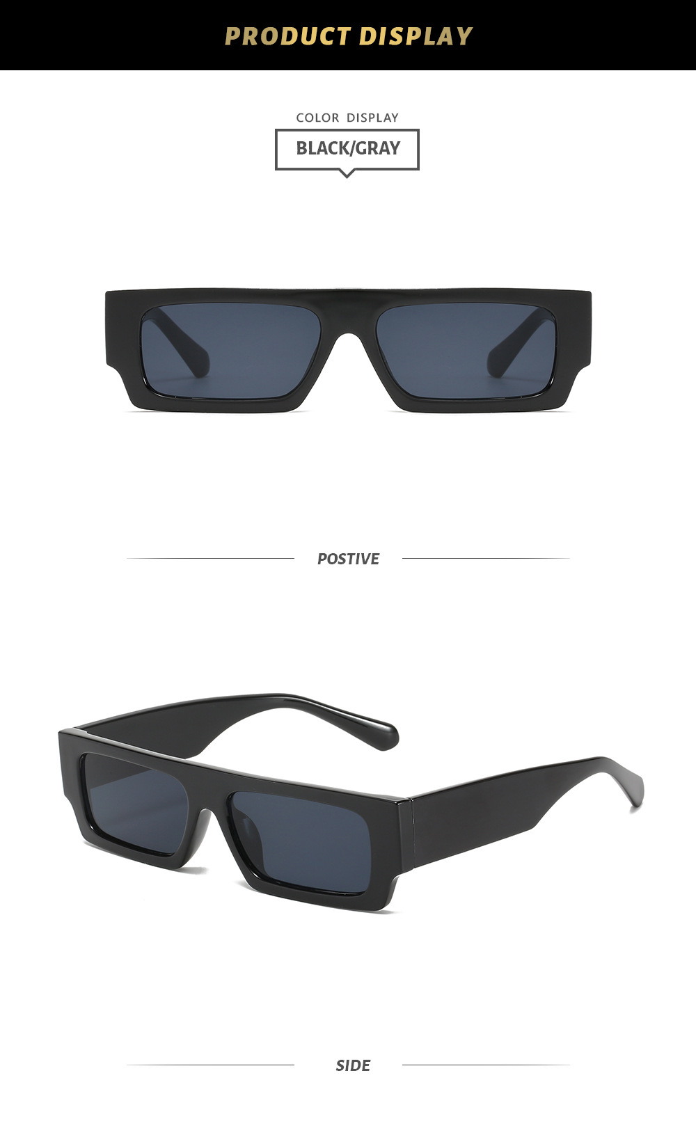 Designer Eyewear shades women men Fashion Vintage brand your own sun glasses Flat Top Rectangle Sunglasses with  bra