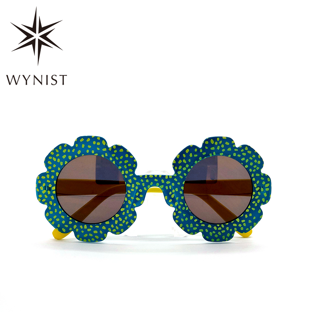 Sun Flower Kids Sunglasses Boys Girls Round UV  Resistant Eye Glasses Children Lovely Baby Shades