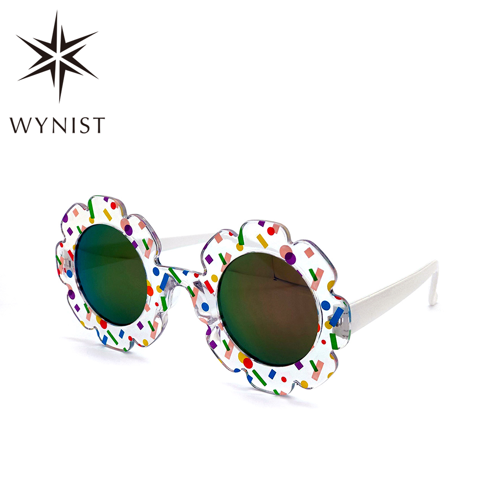 Sun Flower Kids Sunglasses Boys Girls Round UV  Resistant Eye Glasses Children Lovely Baby Shades