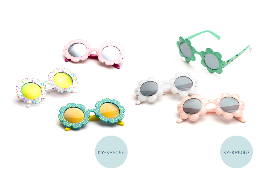 Sun Flower Kids Sunglasses Boys Girls Round UV  Resistant Eye Glasses Children Lovely Baby Shades