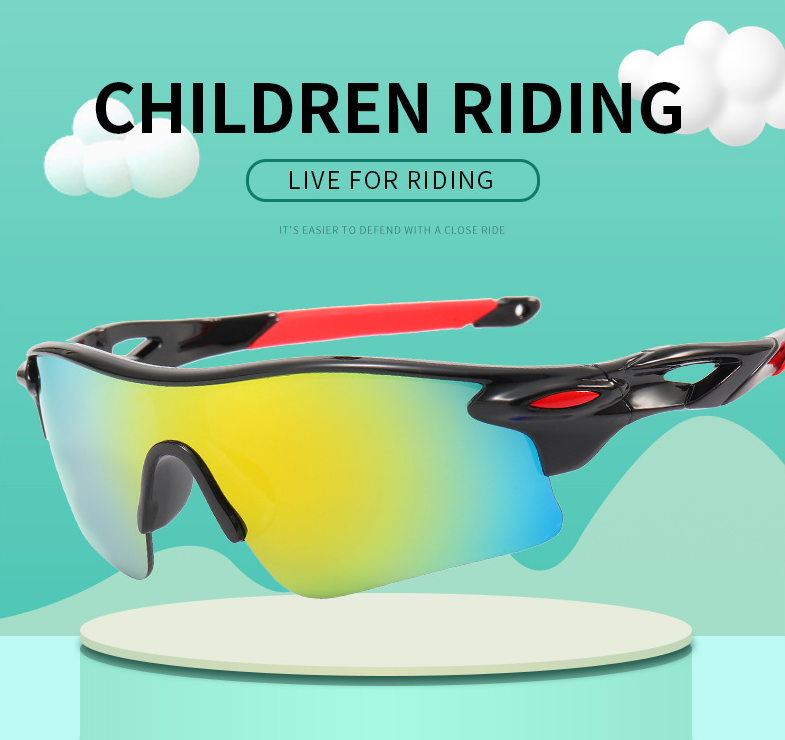 New   Fashion Child UV Riding Bike Riding Glasses Kids Sports Sunglasses For Boys