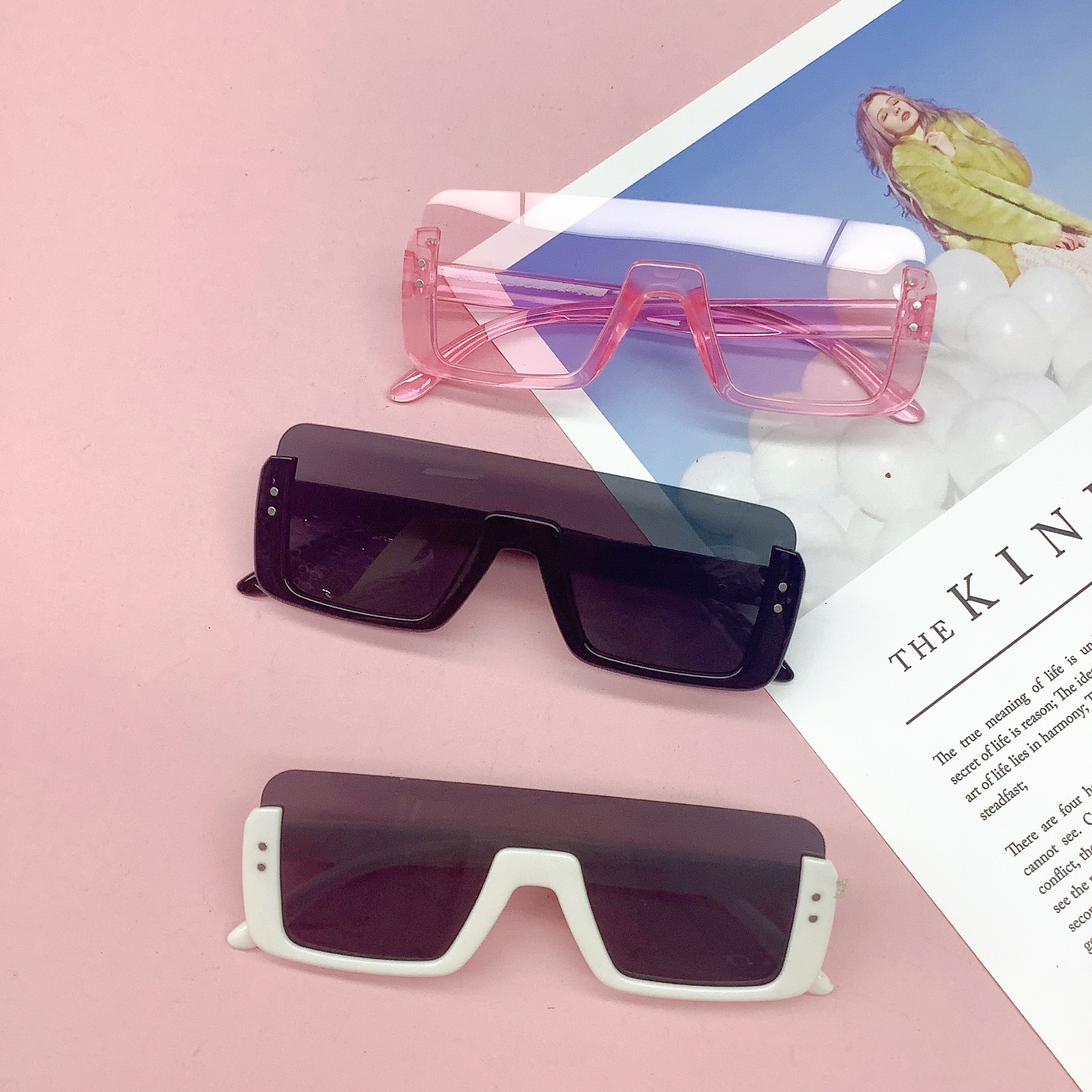 2023 New style children's sunglasses trendy glasses boy's and girl's personality square kids glasses DJ-3802