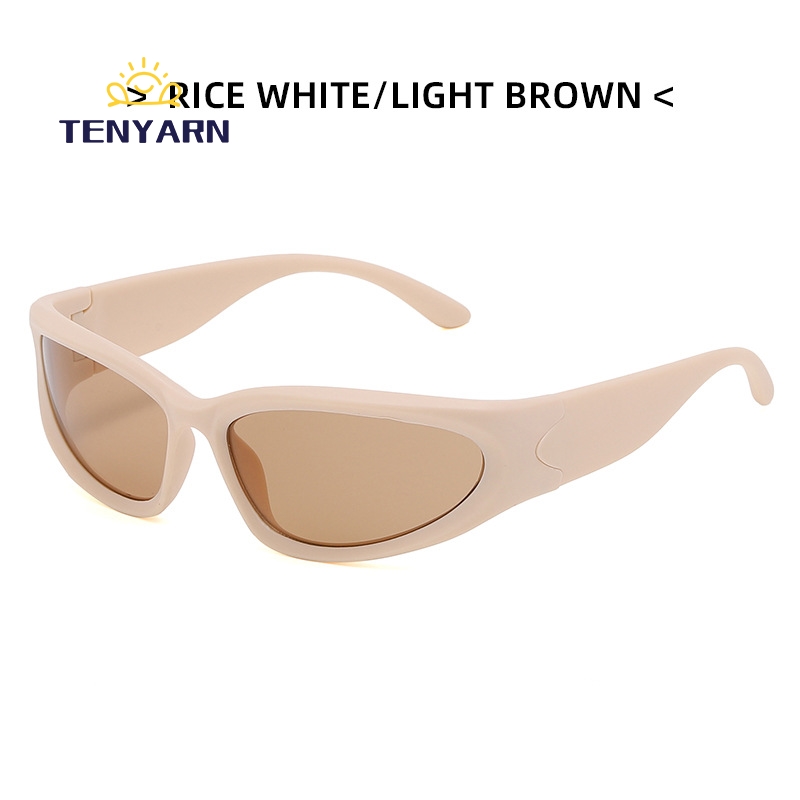 Tenyarn Fashion Y2k Sunglasses Kids Boys Girls Futuristic Sunglasses Wrap Around Sunglasses