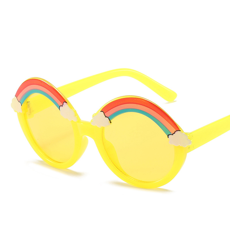 Children's Jelly Rainbow Sunglasses Cute Round Frame Ocean Piece Kids Sunglasses Fashion Baby Sunglasses UV400