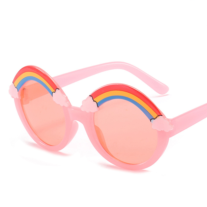 Children's Jelly Rainbow Sunglasses Cute Round Frame Ocean Piece Kids Sunglasses Fashion Baby Sunglasses UV400