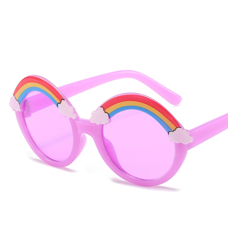 Children's Jelly Rainbow Sunglasses Cute Round Frame Ocean Piece Kids Sunglasses Fashion Baby Sunglasses UV400