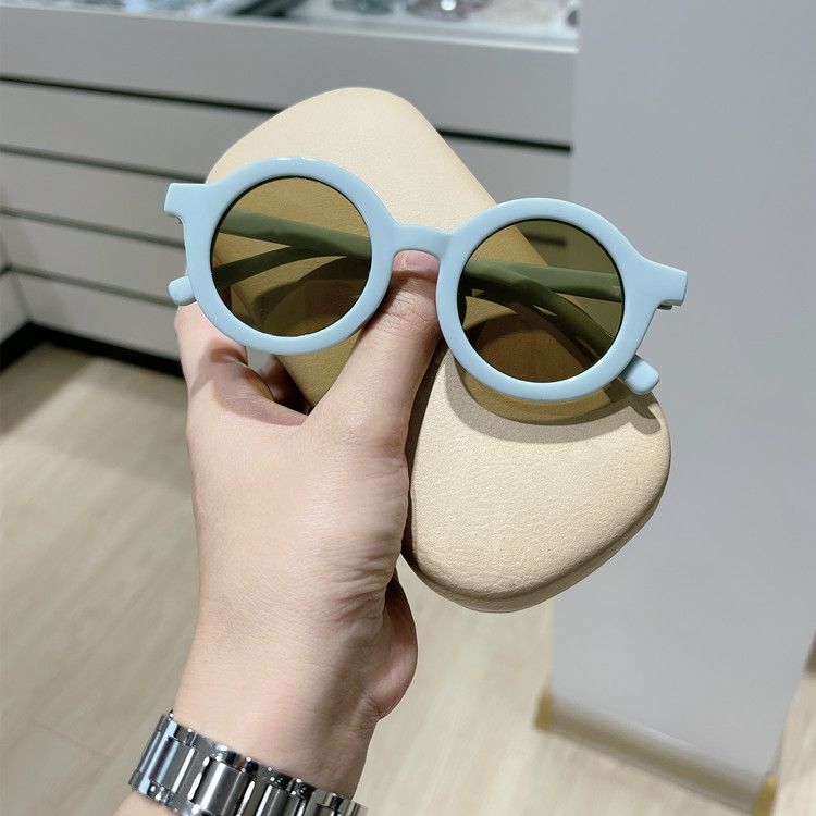2023 New Design Retro Round Shape Kids Sunglasses PC Material 100% UV Protection Sunglasses