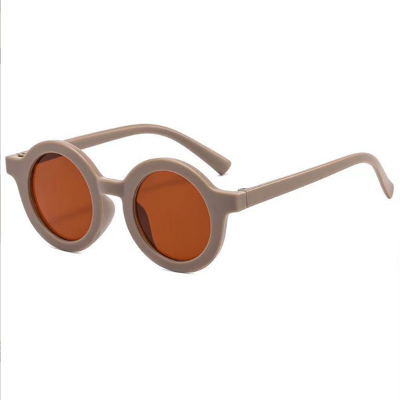 2023 New Design Retro Round Shape Kids Sunglasses PC Material 100% UV Protection Sunglasses