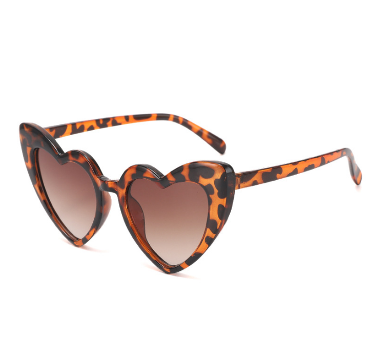 Red Heart Shaped Children's Cartoon Irregular Boys And Girls Peach Party Sun Glasses Kids Trendy Heart Sunglasses