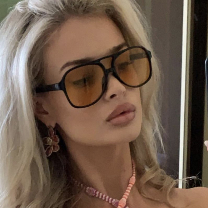 Women Fashion Sun Glasses 2023 Classic Vintage Aviation Sunglasses for Women Men Large Frame Retro 70s Sunglasses Female