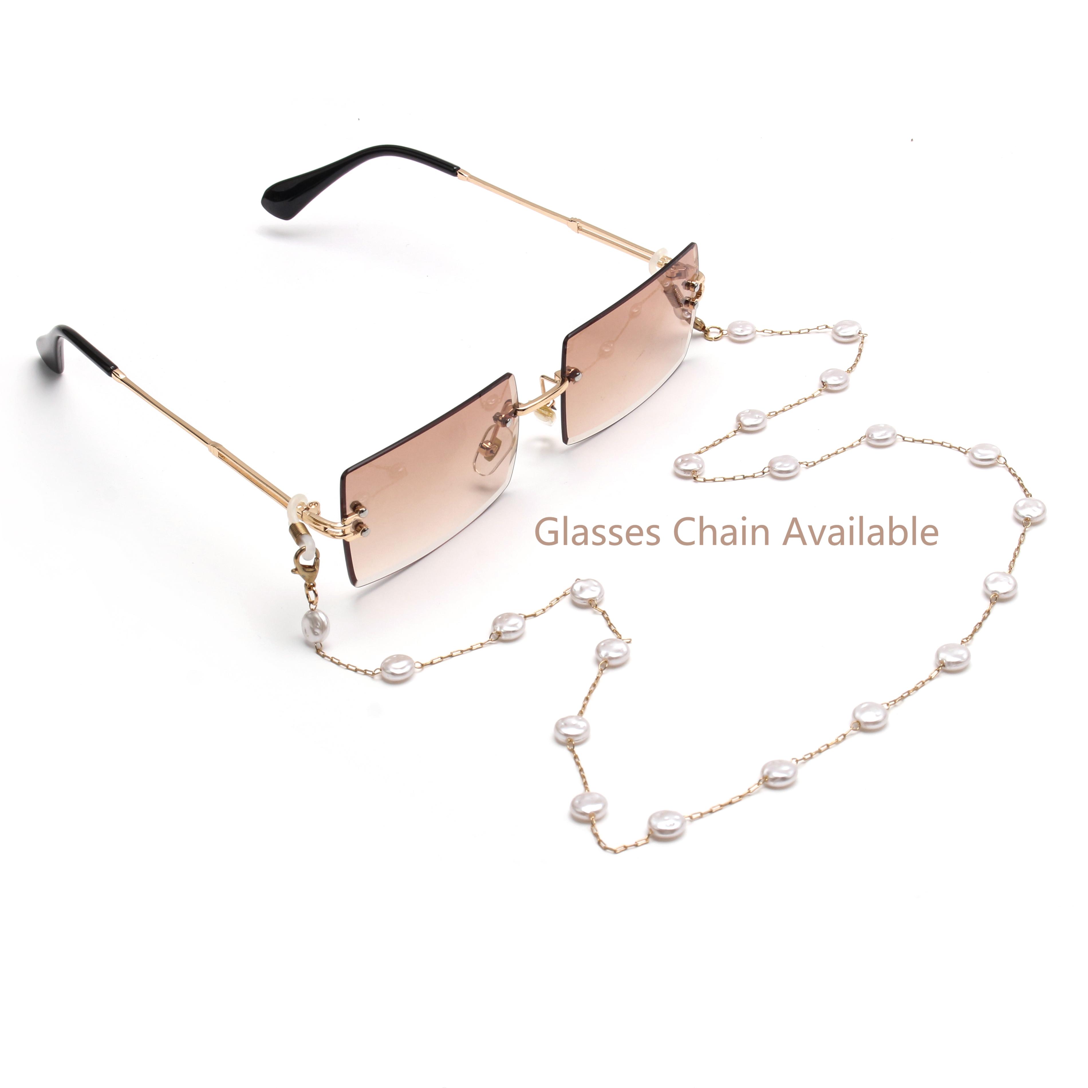 New Trendy Style Small Square Rectangle Rimless Women Men Sunglasses Sun Glasses Shades designer sunglasses