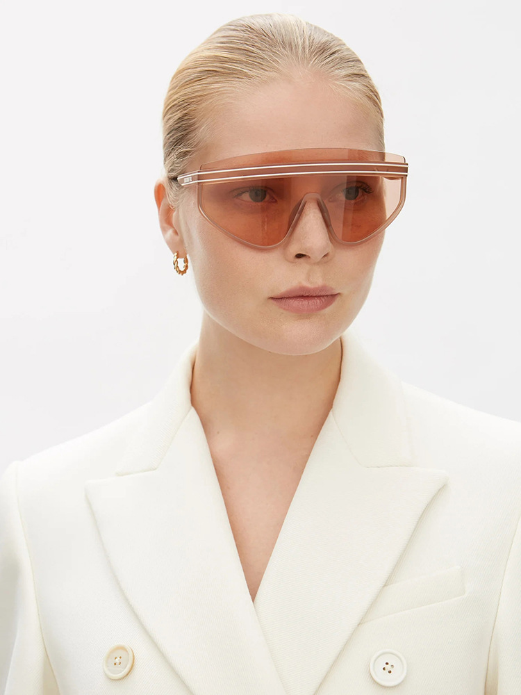 Hot Fashion Luxury Oversized One Piece Frame Watermark Sunglass Women Outdoor Sports Sunglasses 2022