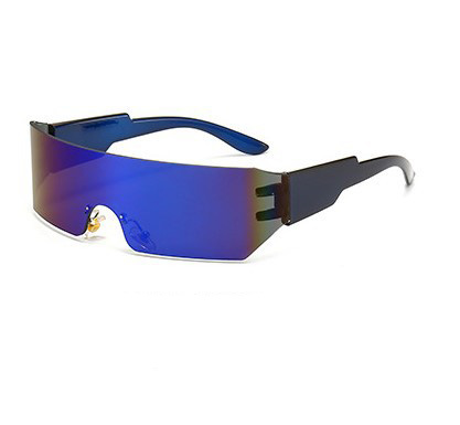 Luxury designer one piece big frame womens sunglasses trendy fashion sunglasses 2023 mens future-oriented futuristic sun