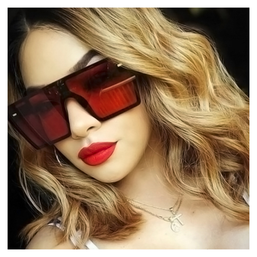 Trendy Square Shades Fashion Oversized Luxury  Sunglasses 2022 Women Sun glasses Sunglasses 