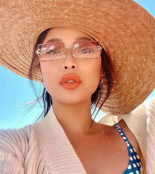 NWOGLSS 31274 Fashion Women Square Rimless Sunglasses 2022