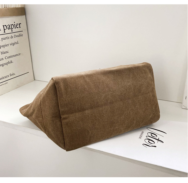 Women's Fresh Canvas Bag One - Shoulder Leisure  Shopping Bags with Printing Letters Fashionable Portable Bag