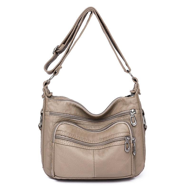 2023 Hot Sell Pu Ladies Handbags Women Shoulder Ruched Bags with Inside Pocket for Women