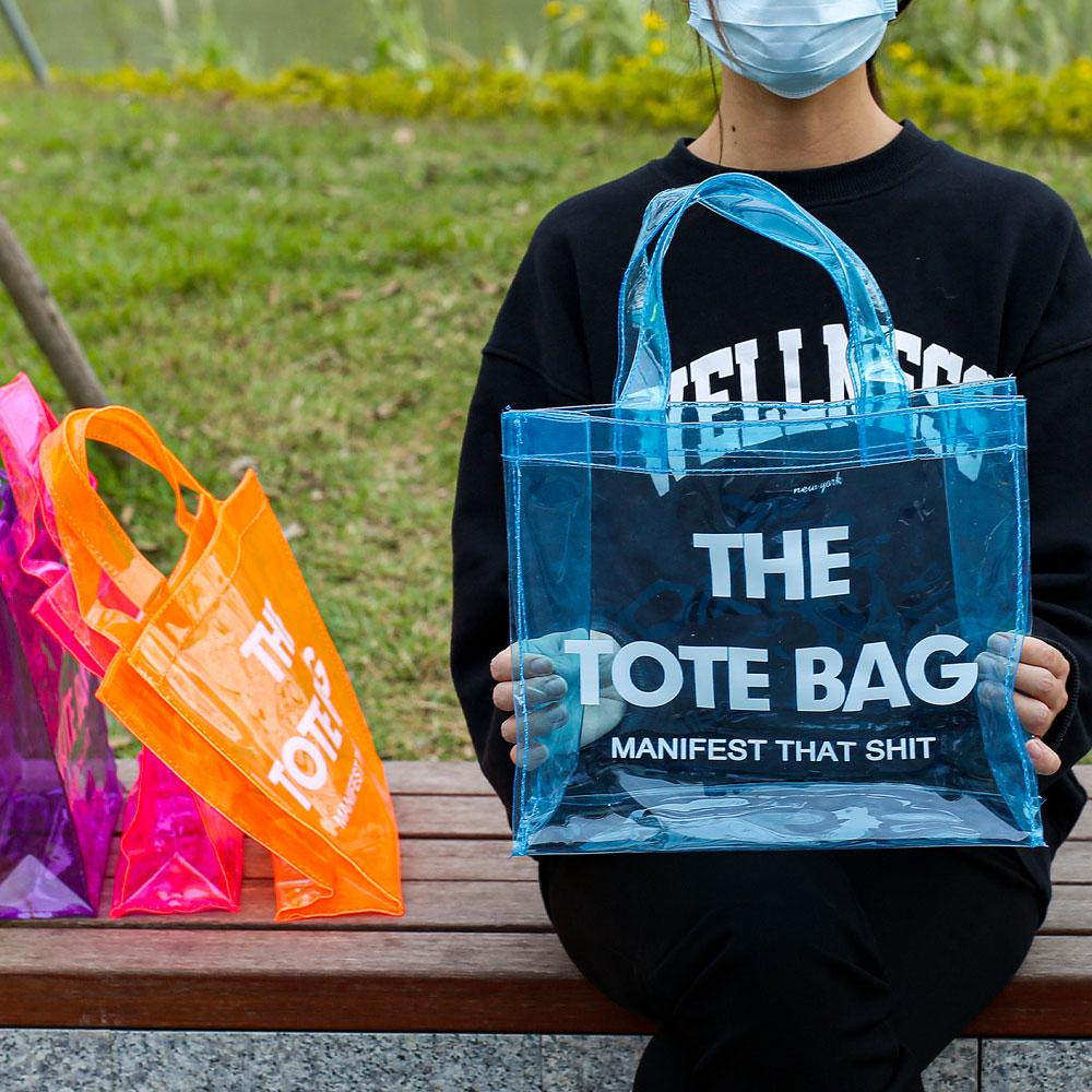 2023 New Trending Summer Translucent Transparent Clear Pvc Women's Tote Bags  Purses And Handbags Women Hand Bags 