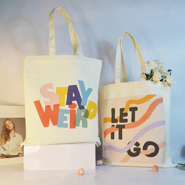   12 OZ Eco Friendly Reusable Foldable Canvas Cotton Tote Bag  Women's  Shopping  Bags