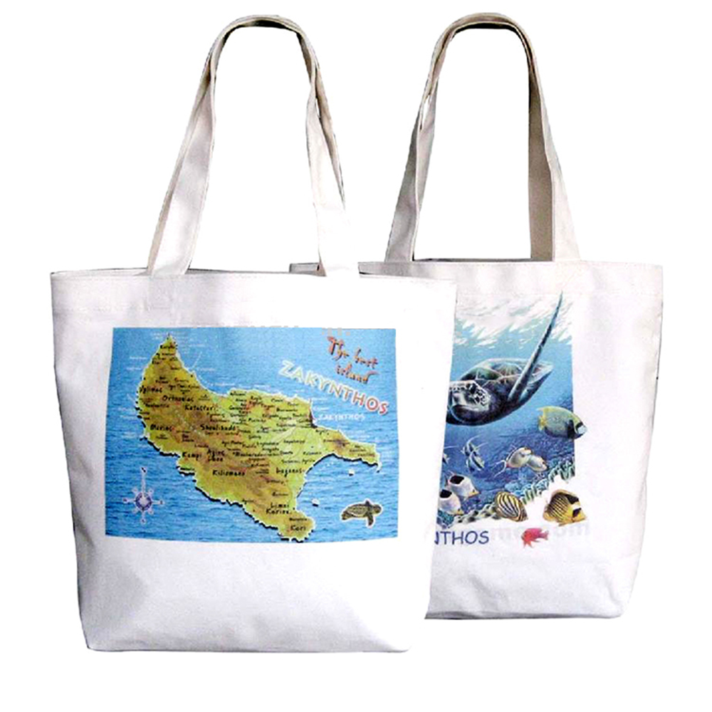 Reusable canvas bag Soft Solid Durable cotton canvas tote bag women's shopping bag with  print 