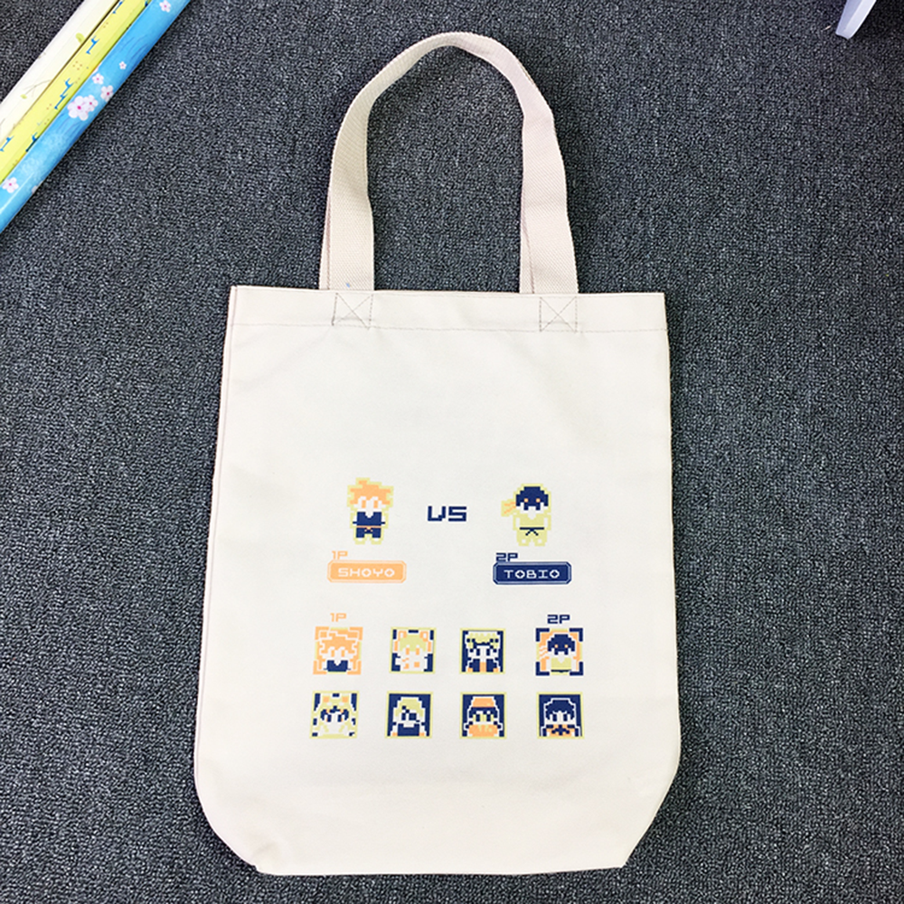 Reusable canvas bag Soft Solid Durable cotton canvas tote bag women's shopping bag with  print 