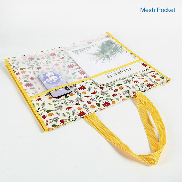 2023 designer women's white bags PP non woven  PET mesh beach tote bag