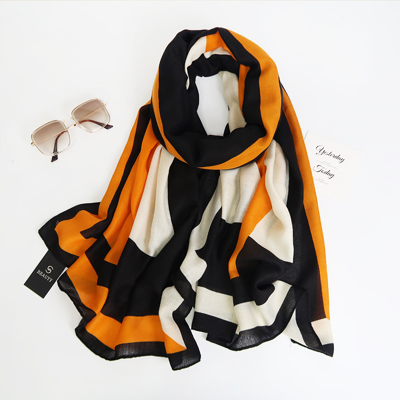 Latest Women Cotton Scarf Printed Shawl Cotton Scarves For Women Polyester