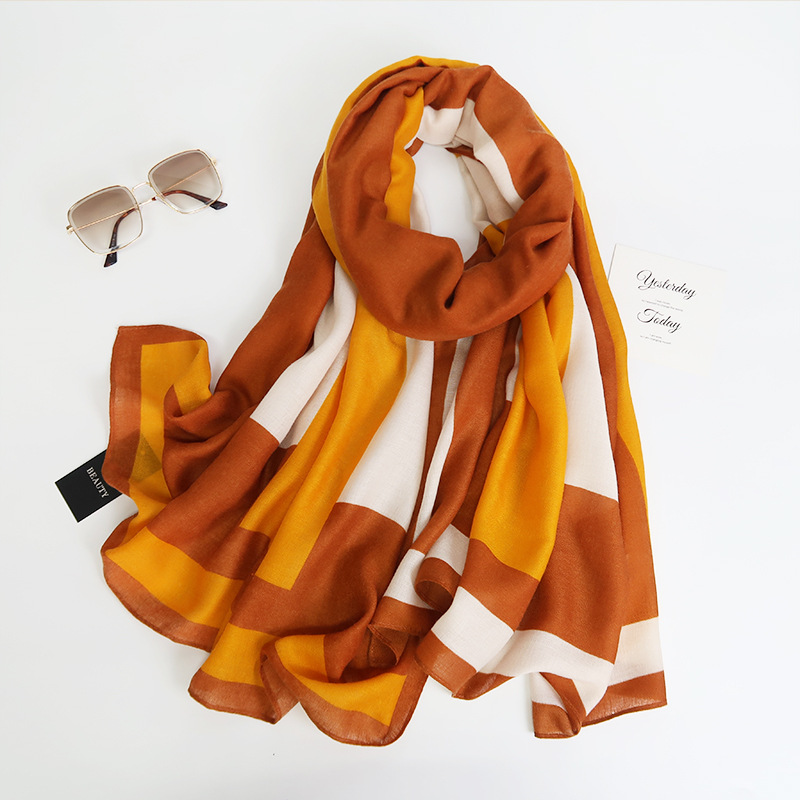 Latest Women Cotton Scarf Printed Shawl Cotton Scarves For Women Polyester