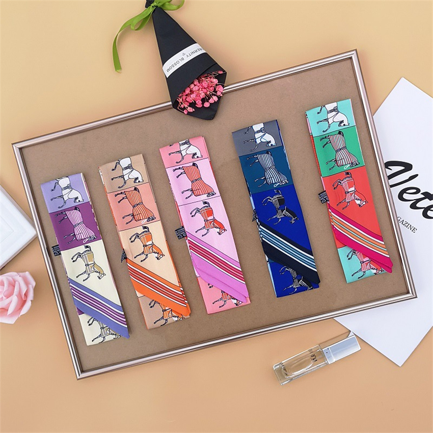Silk Scarf Women Silk  Fashion Head Scarf Brand Small Tie Scarves