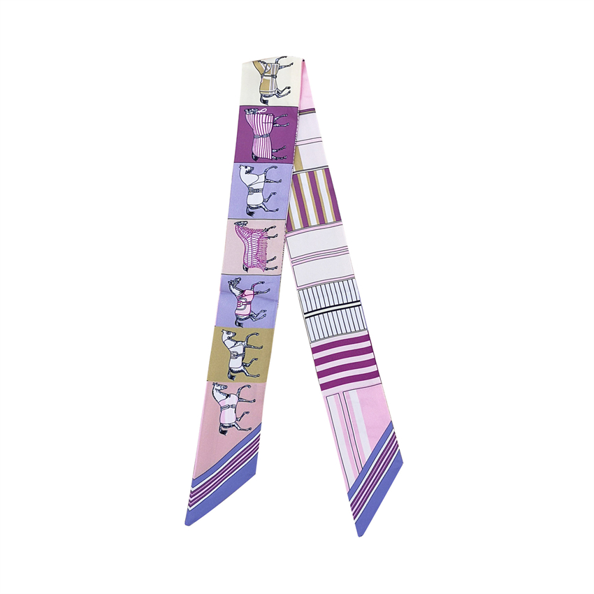 Silk Scarf Women Silk  Fashion Head Scarf Brand Small Tie Scarves