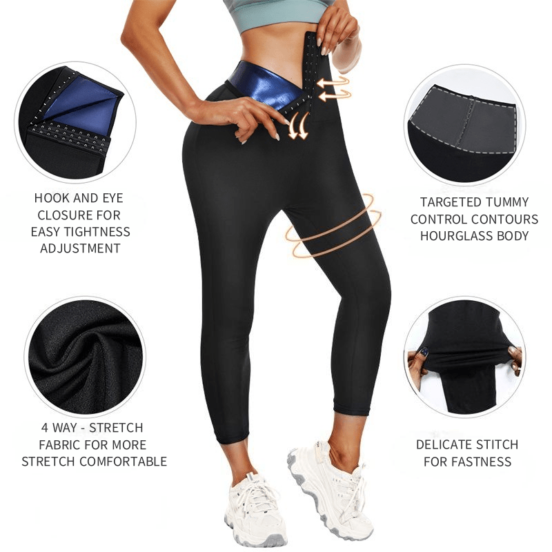 High Tummy Control Plus Size Sauna Body Shaper Legging Short Pants Women Sweat Leggings  Private Label Waist Train