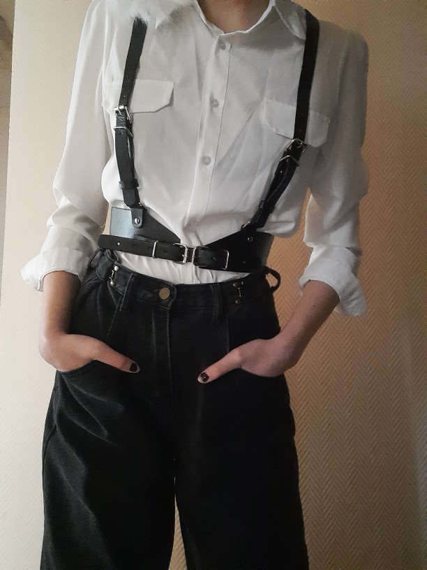 Sexy Women Leather Suspender Harness Belt Adjustable Chest Waist Body Bondage Straps Fashion Gothic Punk Lingerie Garter